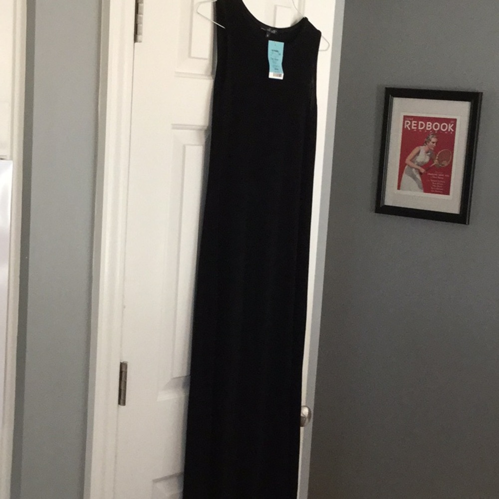 Willi Smith black maxi dress, szS